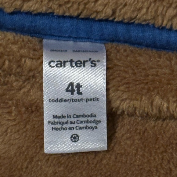 CARTERS fleece lined sweater - Picture 3 of 3